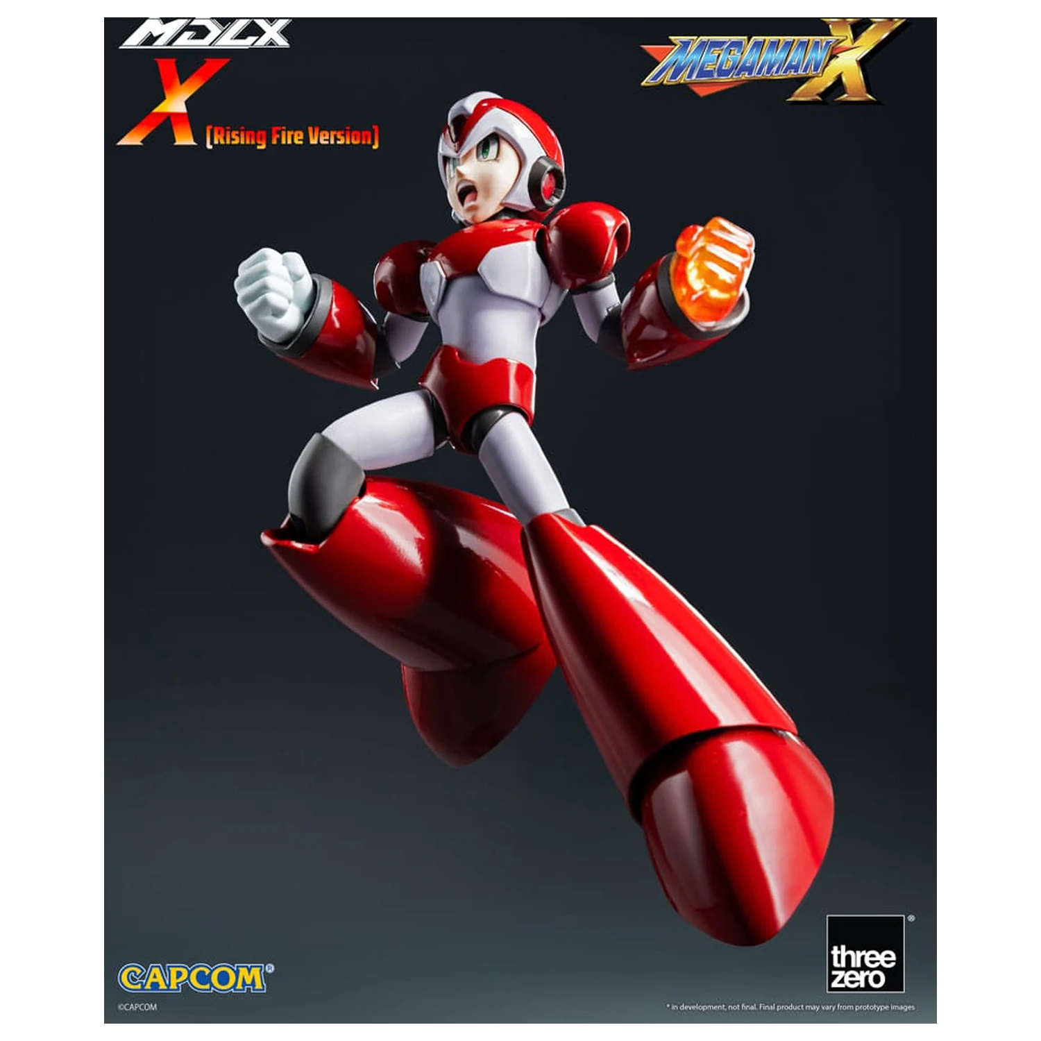 Mega Man MDLX Action Figure Rockman X / Mega Man X (Rising Fire Version) 12 cm poza produsului