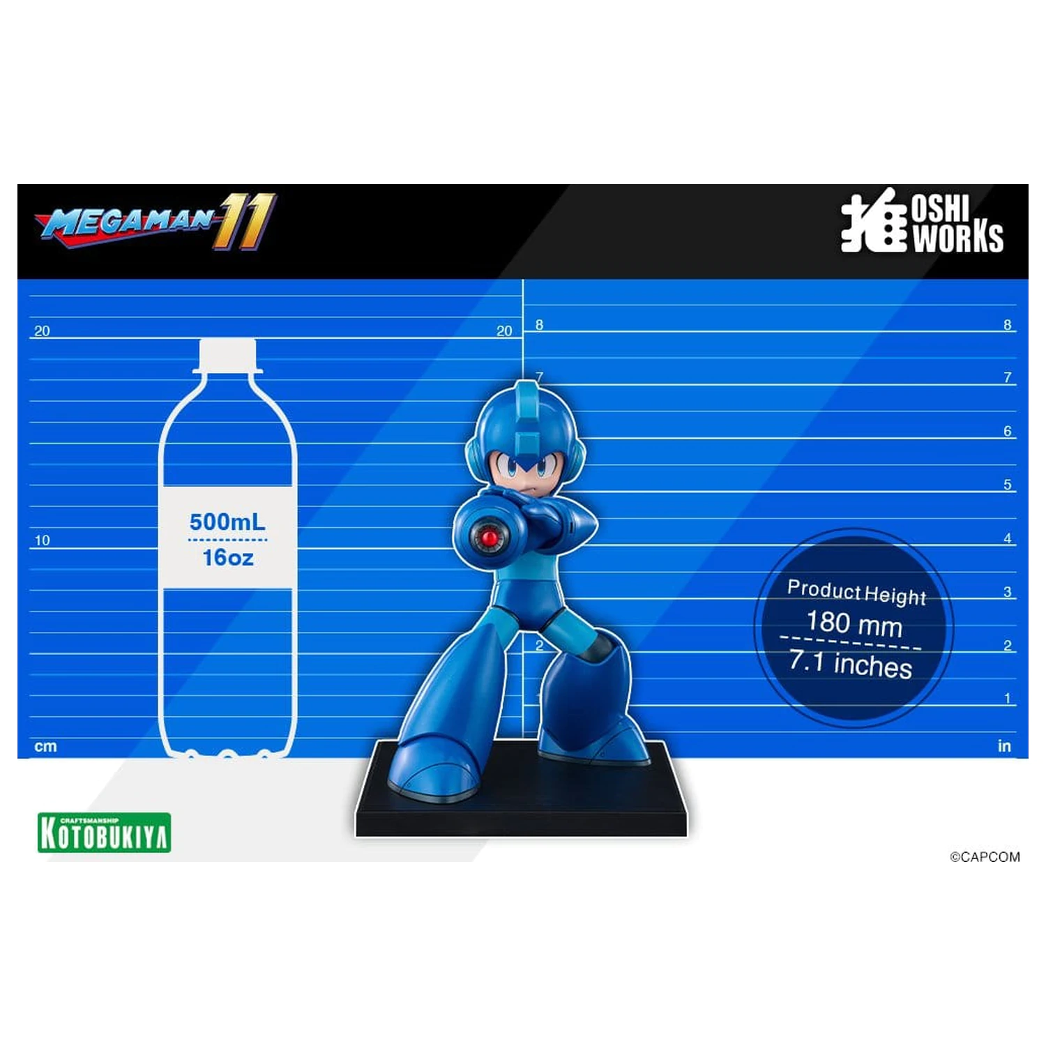 Mega Man Oshi Works Figura PVC Mega Man 18 cm poza produsului