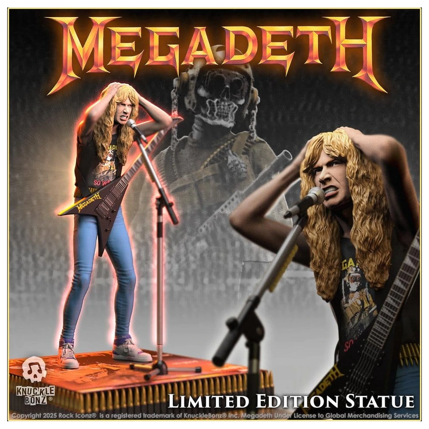Statueta Megadeth Rock Iconz Dave Mustaine II 22 cm poza produsului