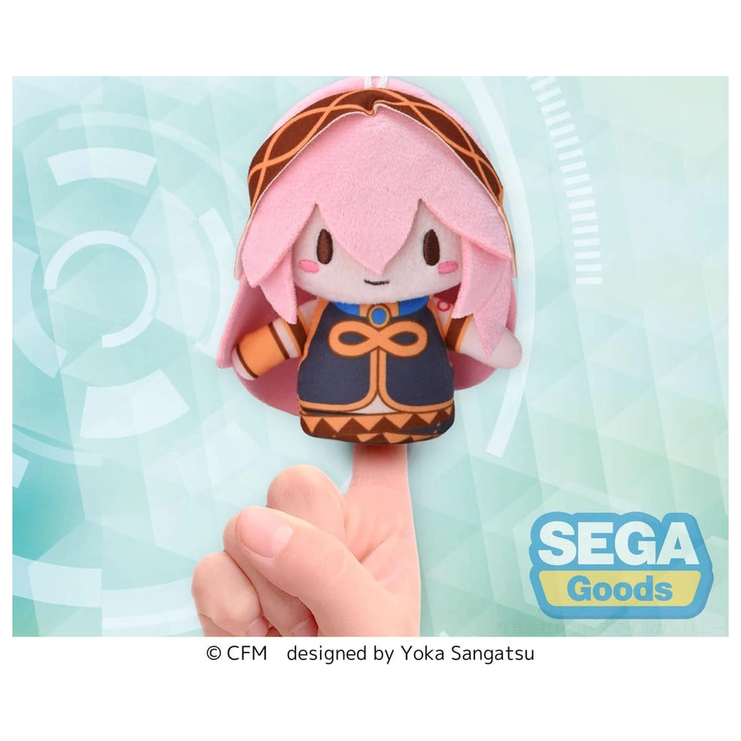 Figurina plus mica mascota de deget Megurine Luka Fuwa 10 cm poza produsului