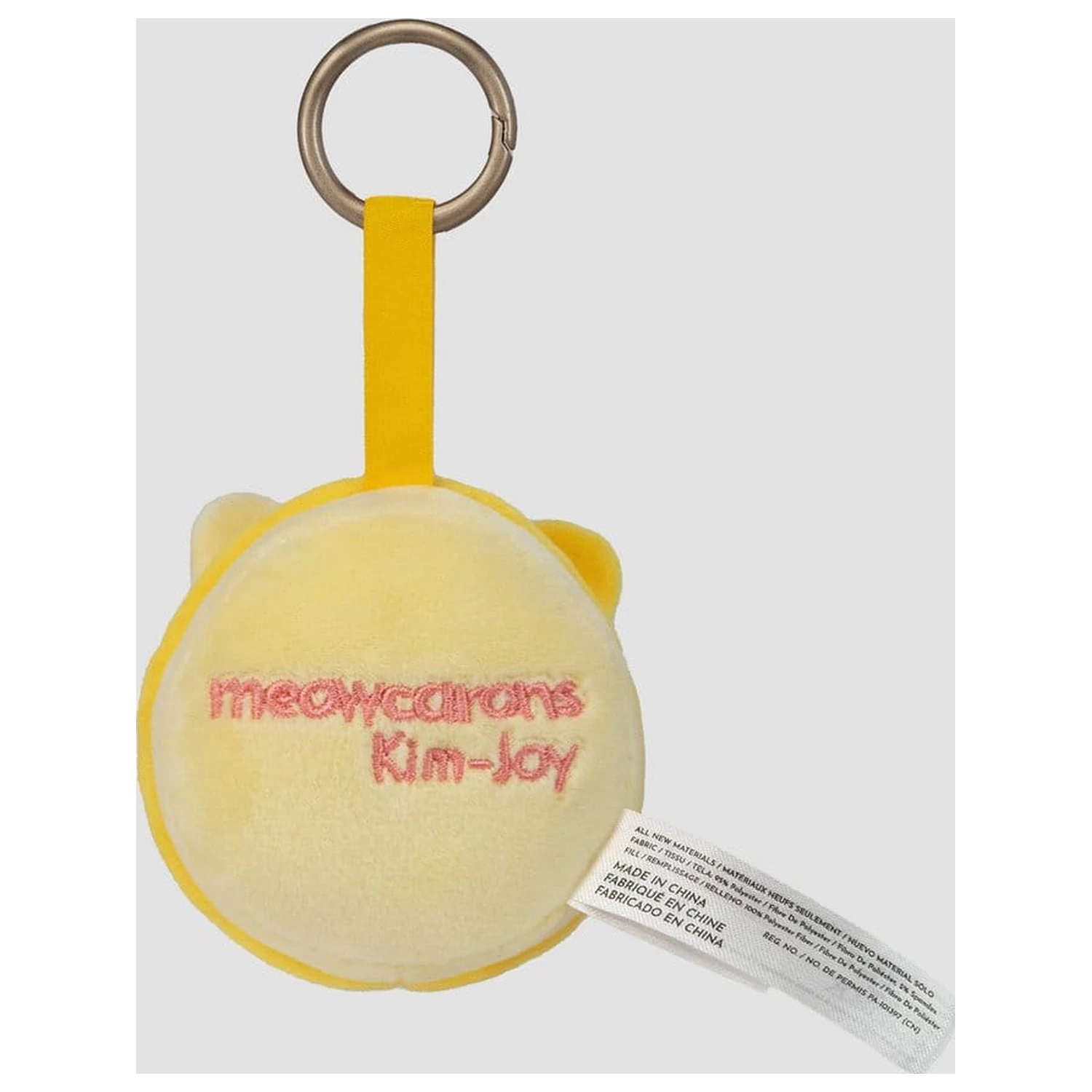 Meowcaron Plush Bag Charm Smile 7 cm poza produsului