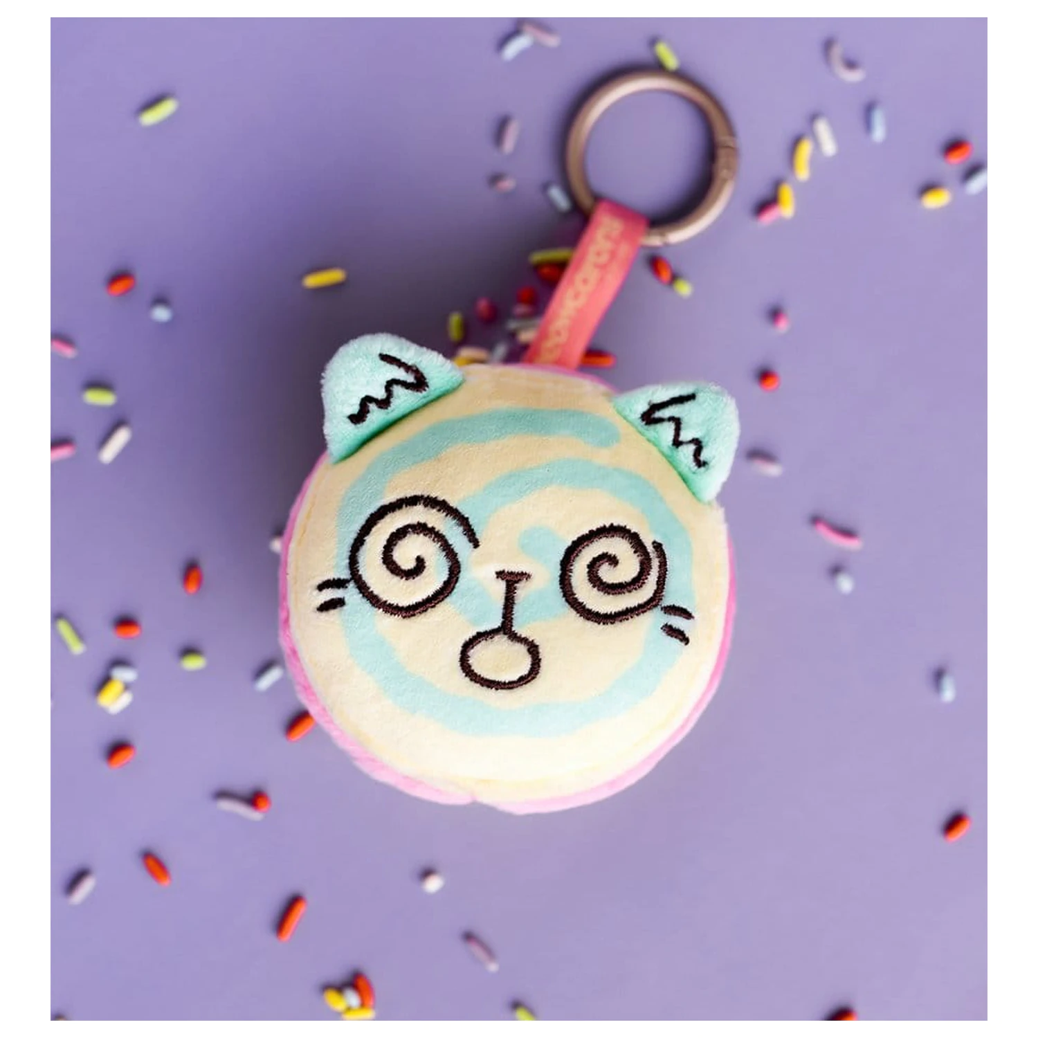 Meowcaron Plush Bag Charm Spiral 7 cm poza produsului