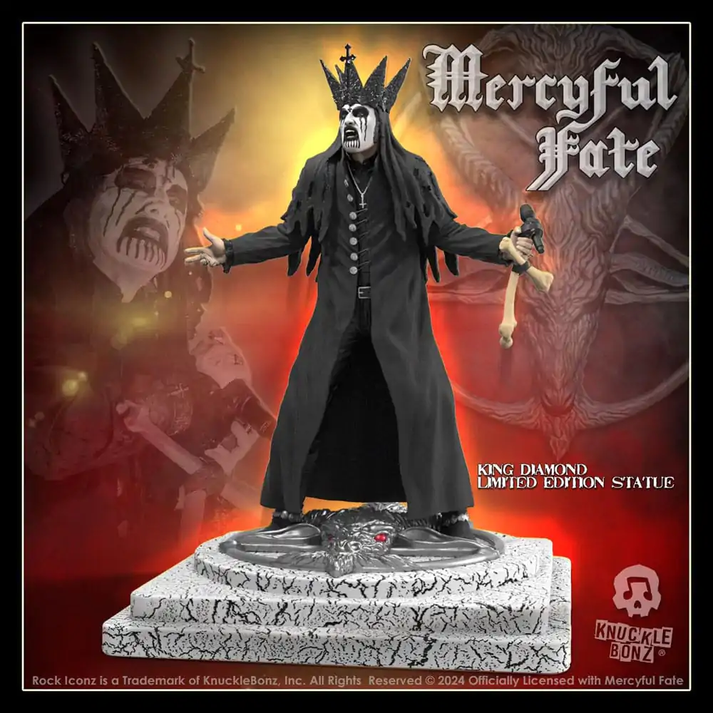 Mercyful Fate Rock Iconz Statuie King Diamond III (Black Version) 22 cm poza produsului