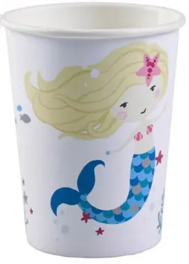 Mermaid Pahare de hârtie 8 bucăți 250 ml poza produsului