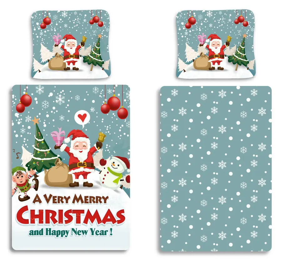 Merry Christmas, Set husa pilota de Craciun 140x200 cm, 70x90 cm poza produsului