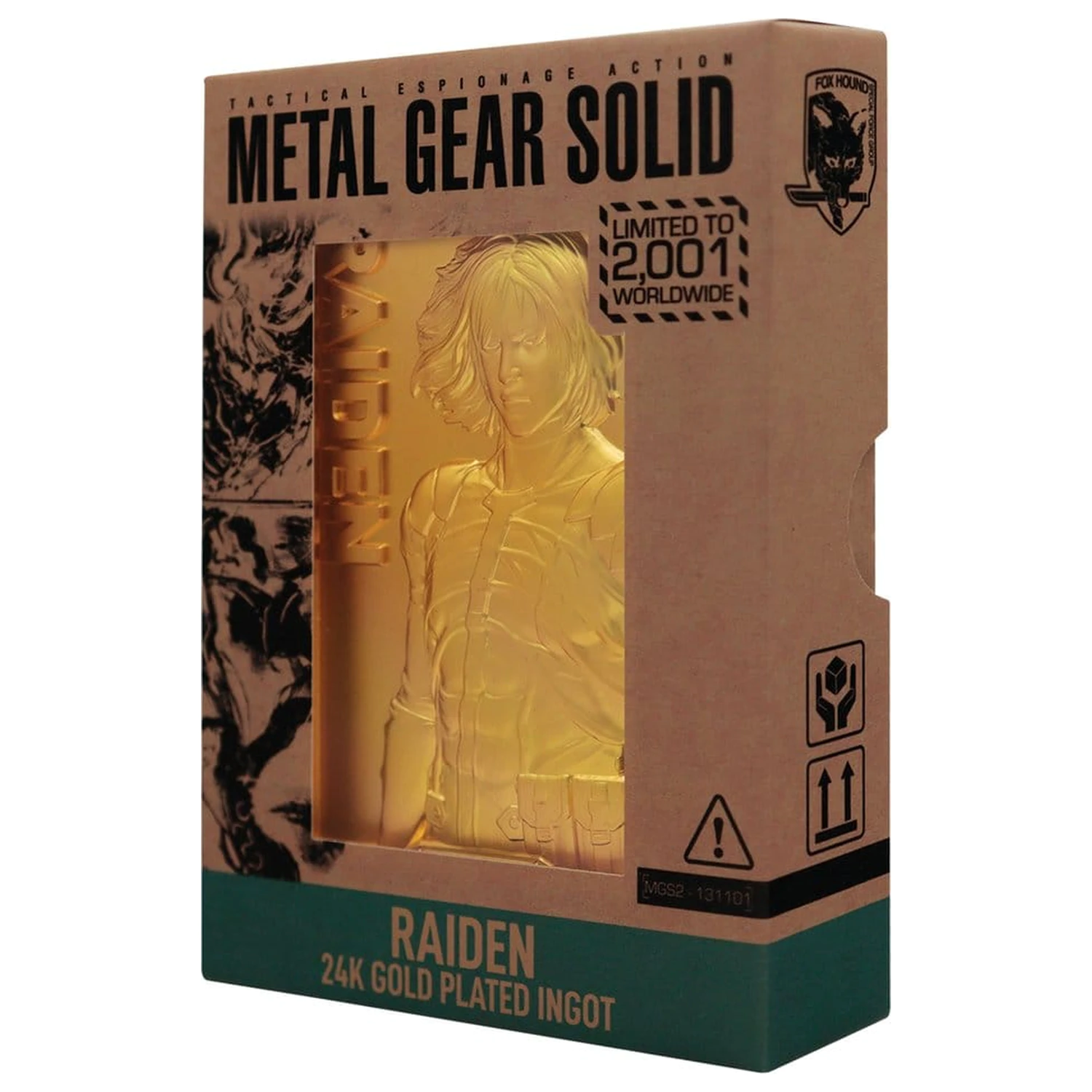 Metal Gear Solid 2 Ingot Raiden 24k Gold Plated Editie Limitata poza produsului