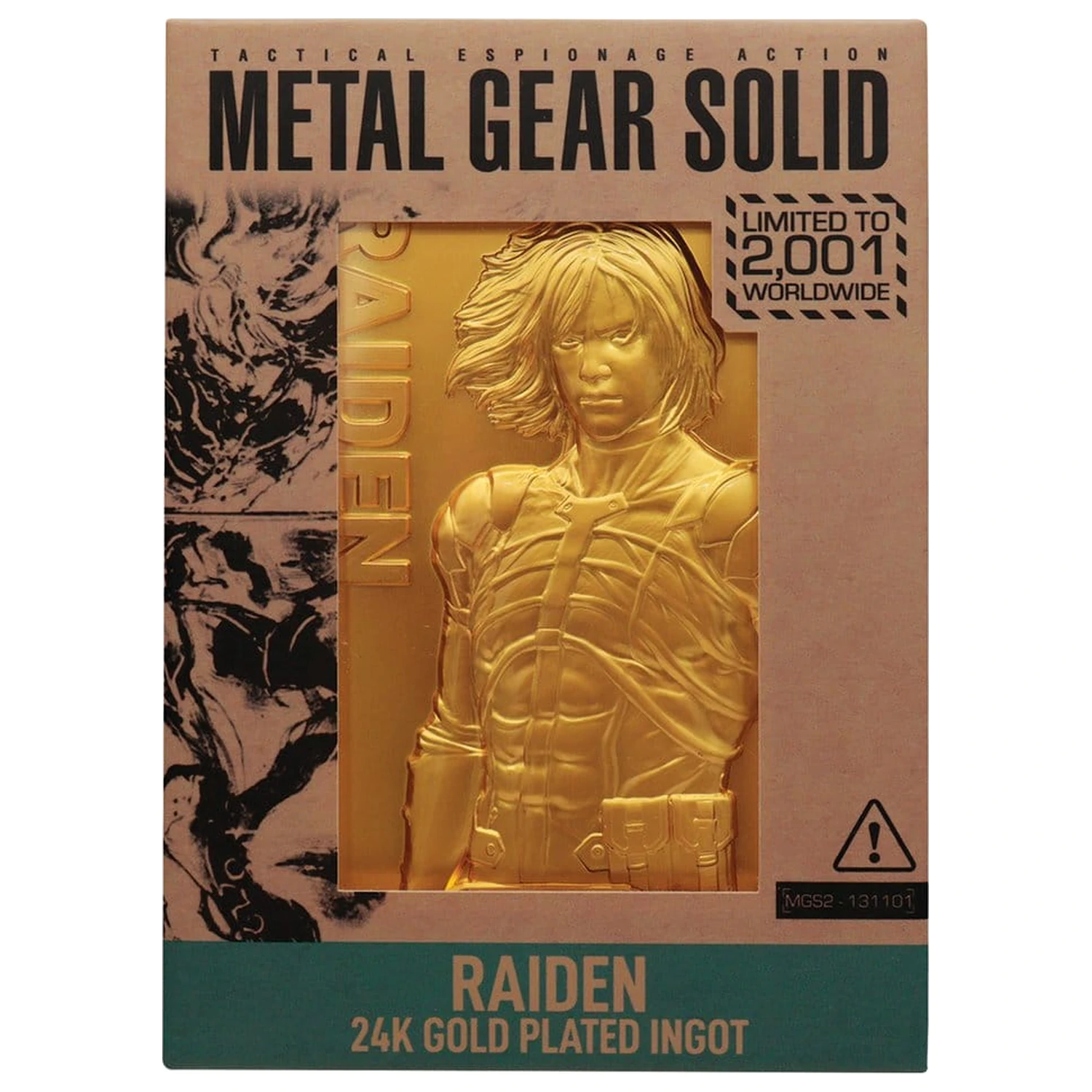 Metal Gear Solid 2 Ingot Raiden 24k Gold Plated Editie Limitata poza produsului