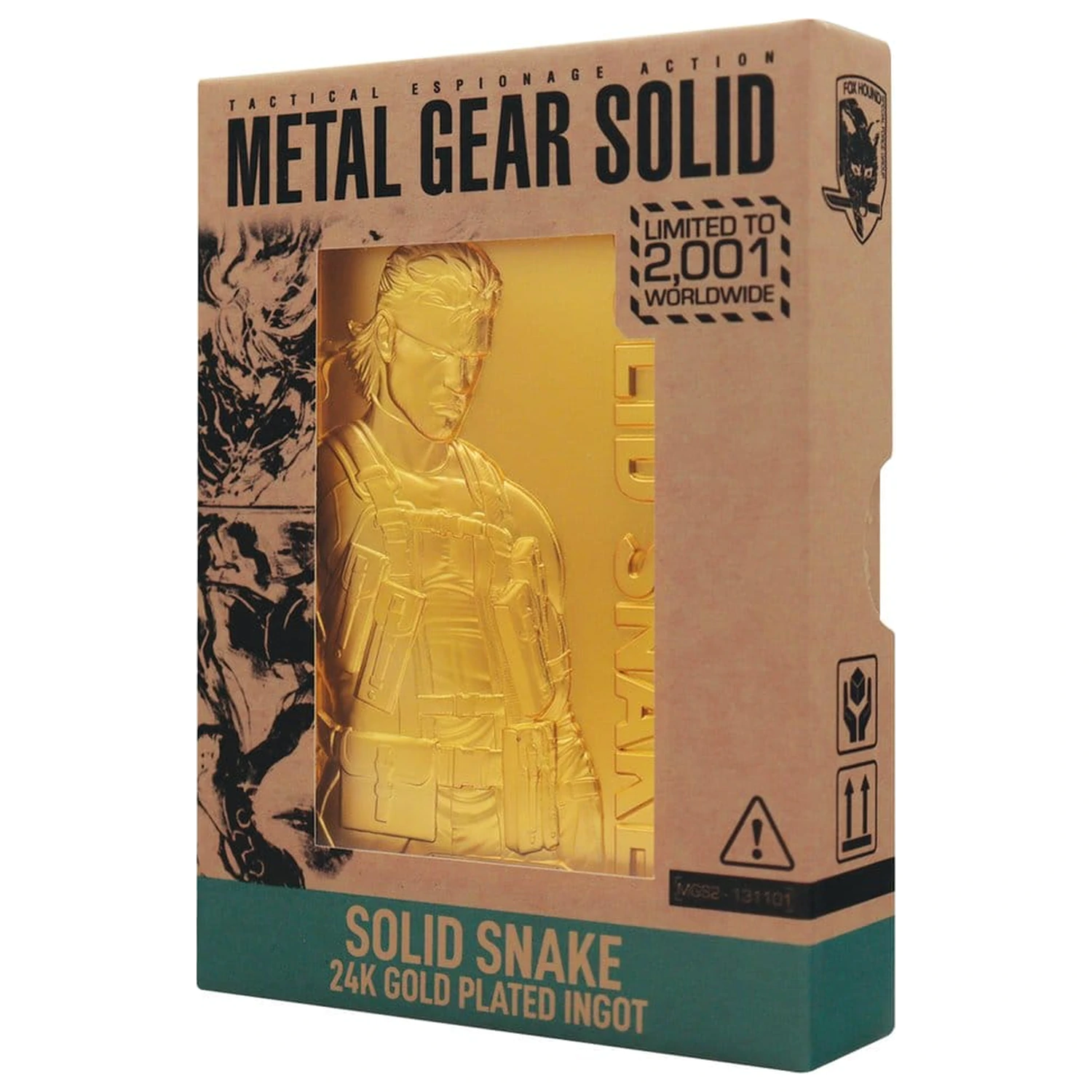 Metal Gear Solid 2 Ingot Snake Placat cu Aur 24k Editie Limitata poza produsului