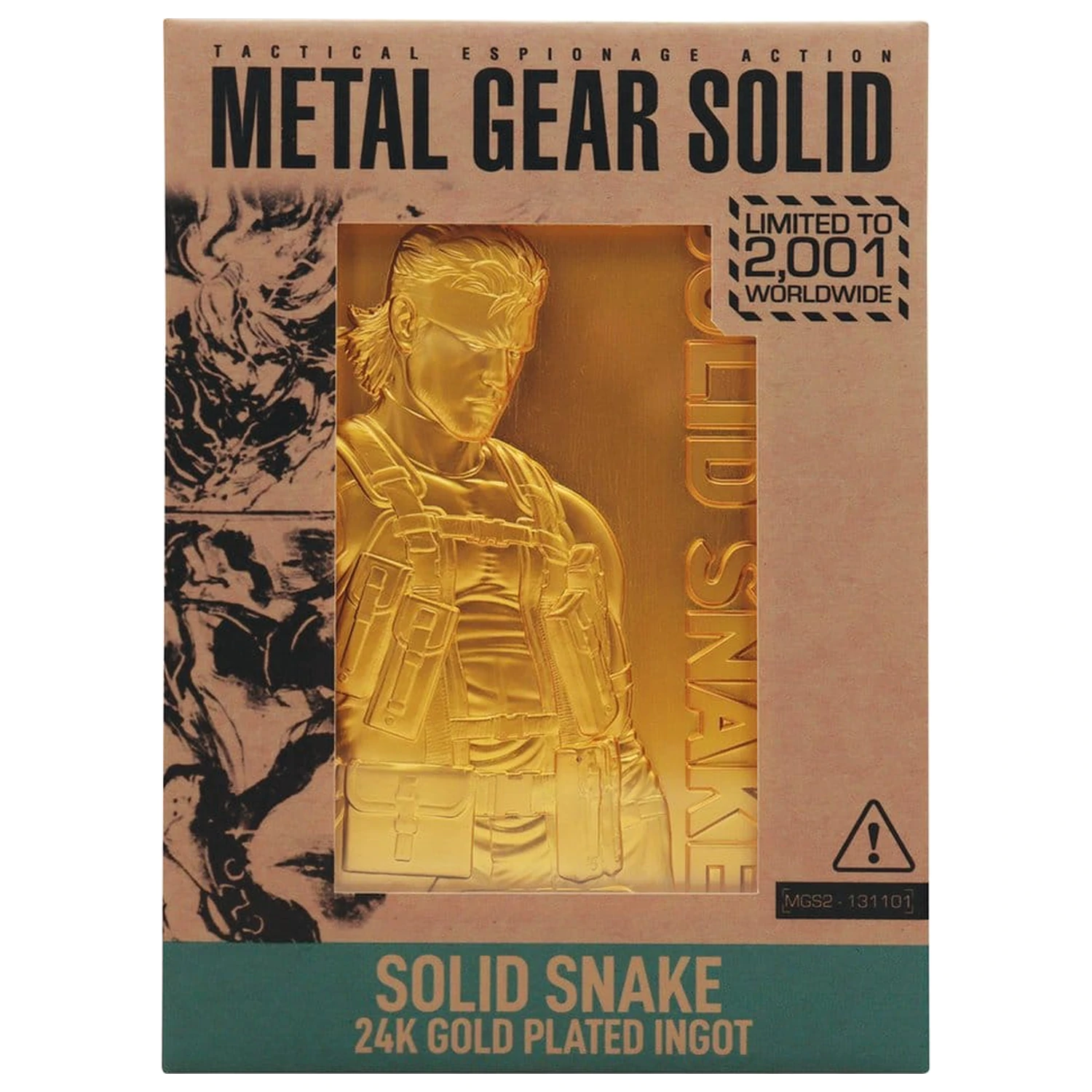 Metal Gear Solid 2 Ingot Snake Placat cu Aur 24k Editie Limitata poza produsului
