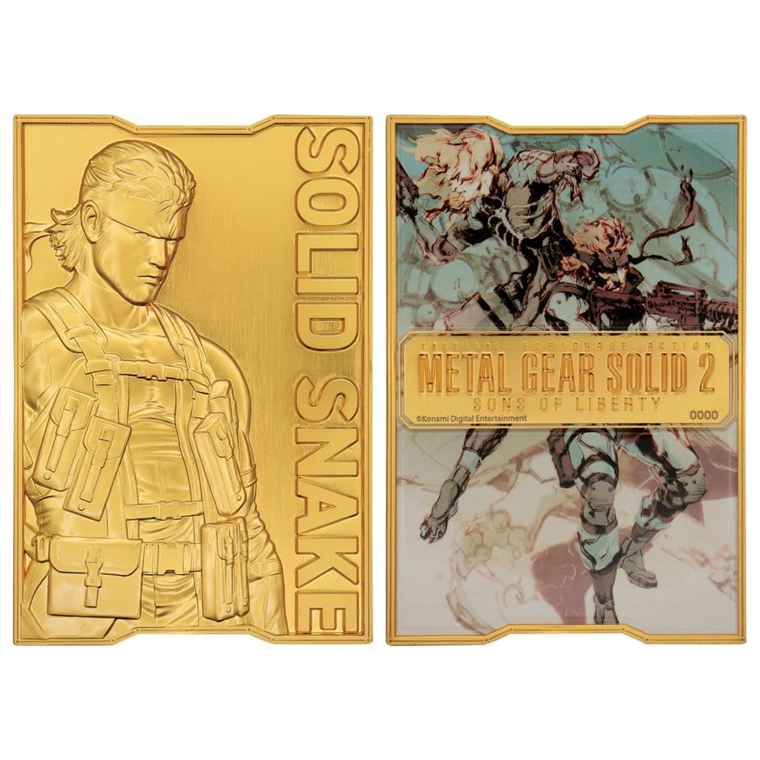 Metal Gear Solid 2 Ingot Snake Placat cu Aur 24k Editie Limitata poza produsului