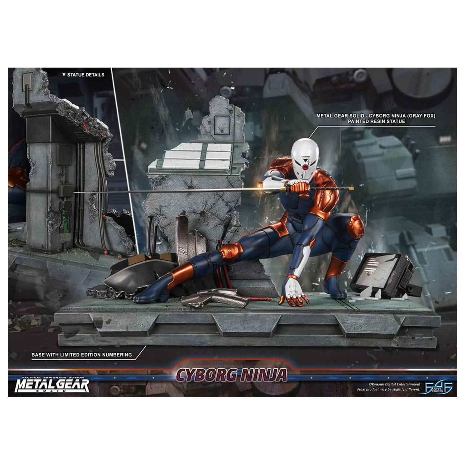 Metal Gear Solid Statuie Cyborg Ninja (Gray Fox) 41 cm poza produsului