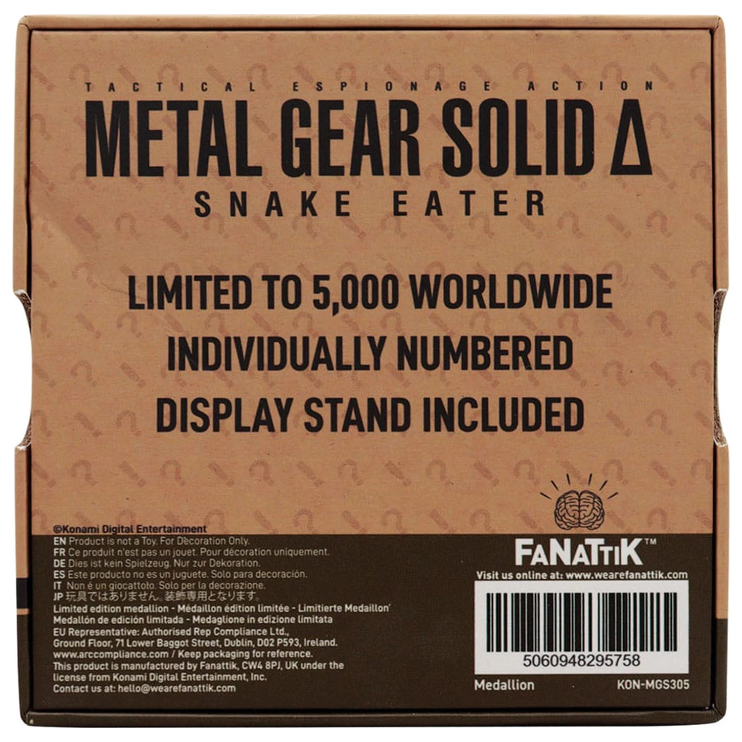 Metal Gear Solid Delta Medalion Cobra Unit editie limitata poza produsului