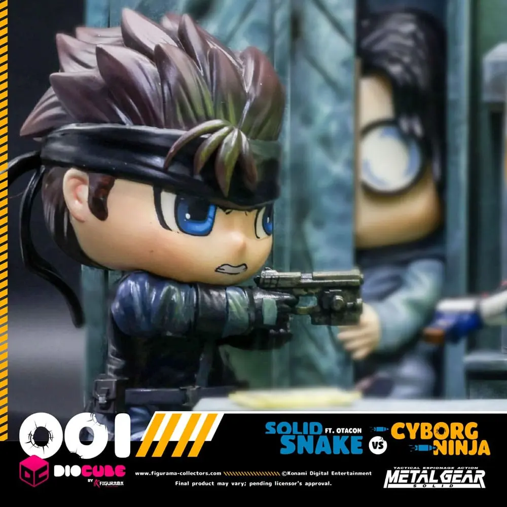 Metal Gear Solid DioCube PVC Dioramă Solid Snake Vs Cyborg Ninja Ft Otacon 15 cm poza produsului