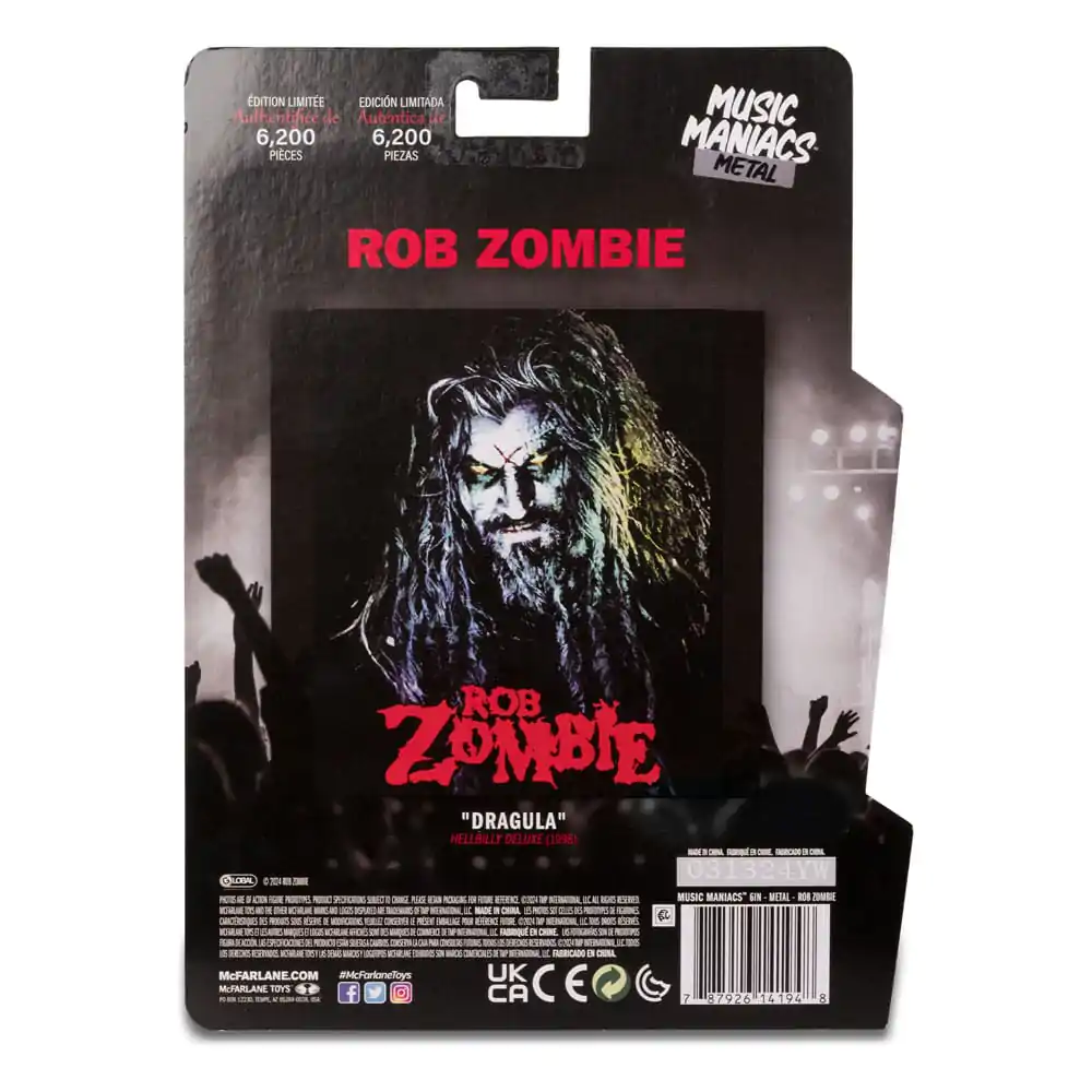 Figurină de acțiune Metal Music Maniacs Wave 2 Rob Zombie 15 cm poza produsului