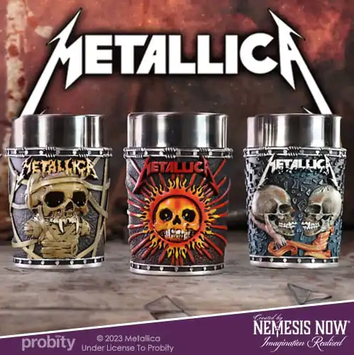 Pahare Metallica Pushead Art Set de 3 poza produsului