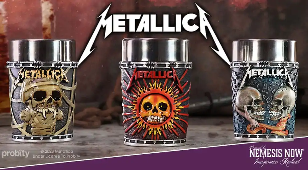 Pahare Metallica Pushead Art Set de 3 poza produsului