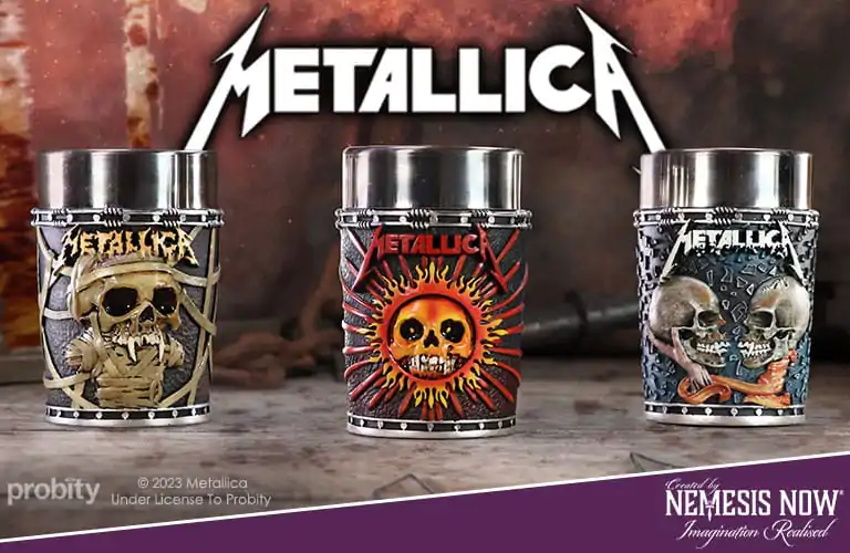 Pahare Metallica Pushead Art Set de 3 poza produsului