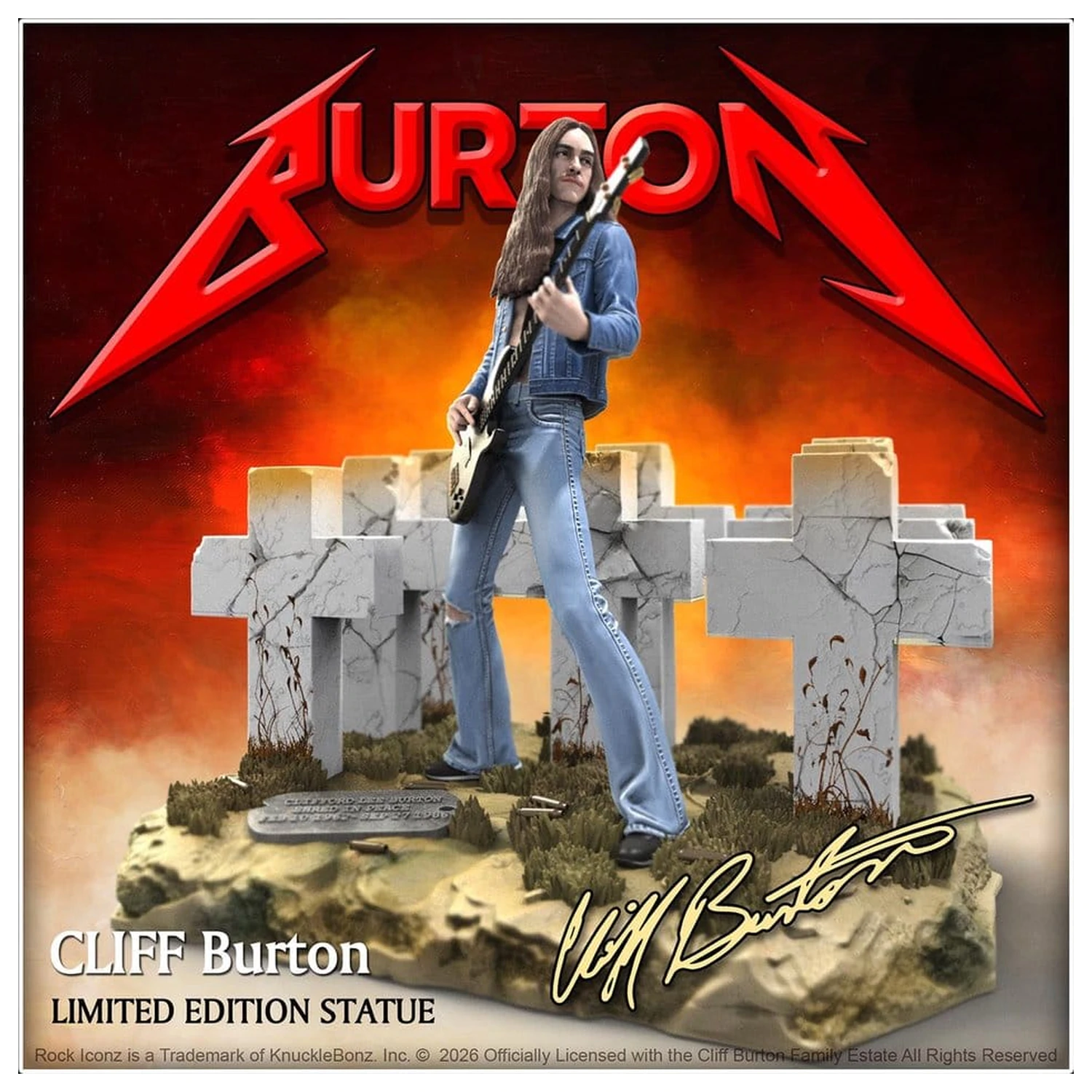 Metallica Rock Iconz Figure Cliff Burton III 21 cm poza produsului