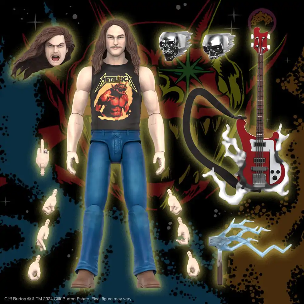 Figurină de acțiune Metallica Ultimates Wave 2 Cliff Burton 18 cm poza produsului