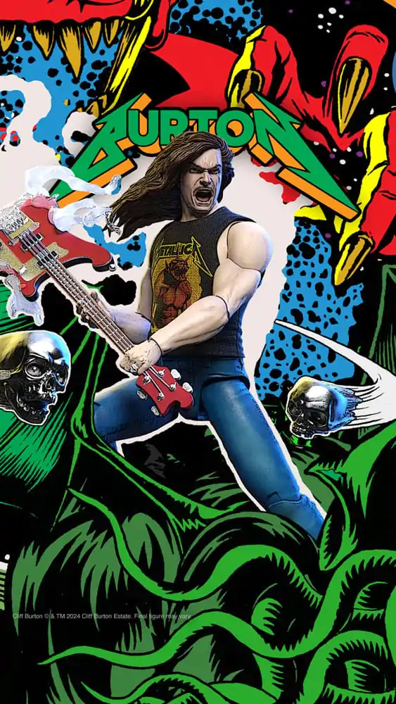 Figurină de acțiune Metallica Ultimates Wave 2 Cliff Burton 18 cm poza produsului