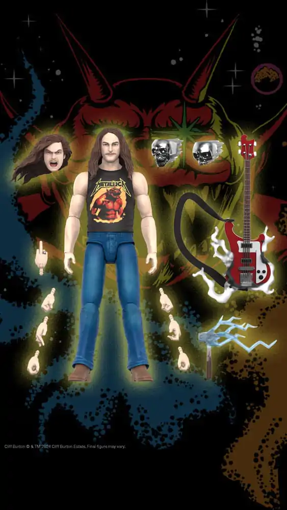 Figurină de acțiune Metallica Ultimates Wave 2 Cliff Burton 18 cm poza produsului