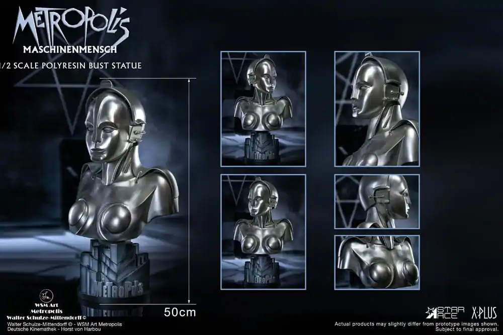 Bust 1/2 Metropolis Maria Maschinenmensch 50 cm poza produsului