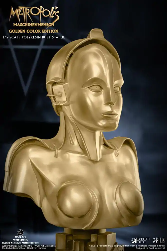 Bust 1/2 Maria Maschinenmensch Metallic Gold Color Edition 50 cm poza produsului