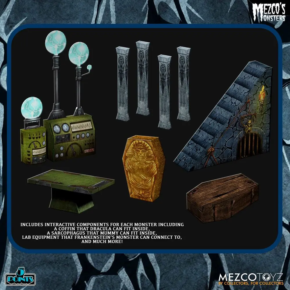 Set Deluxe Turnul Groazei figurine de acțiune Mezco's Monsters 5 Points 9 cm poza produsului