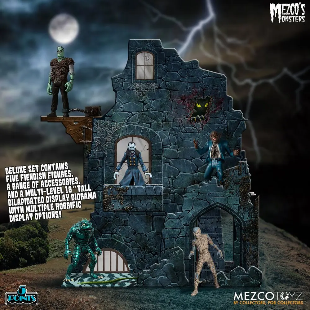 Set Deluxe Turnul Groazei figurine de acțiune Mezco's Monsters 5 Points 9 cm poza produsului