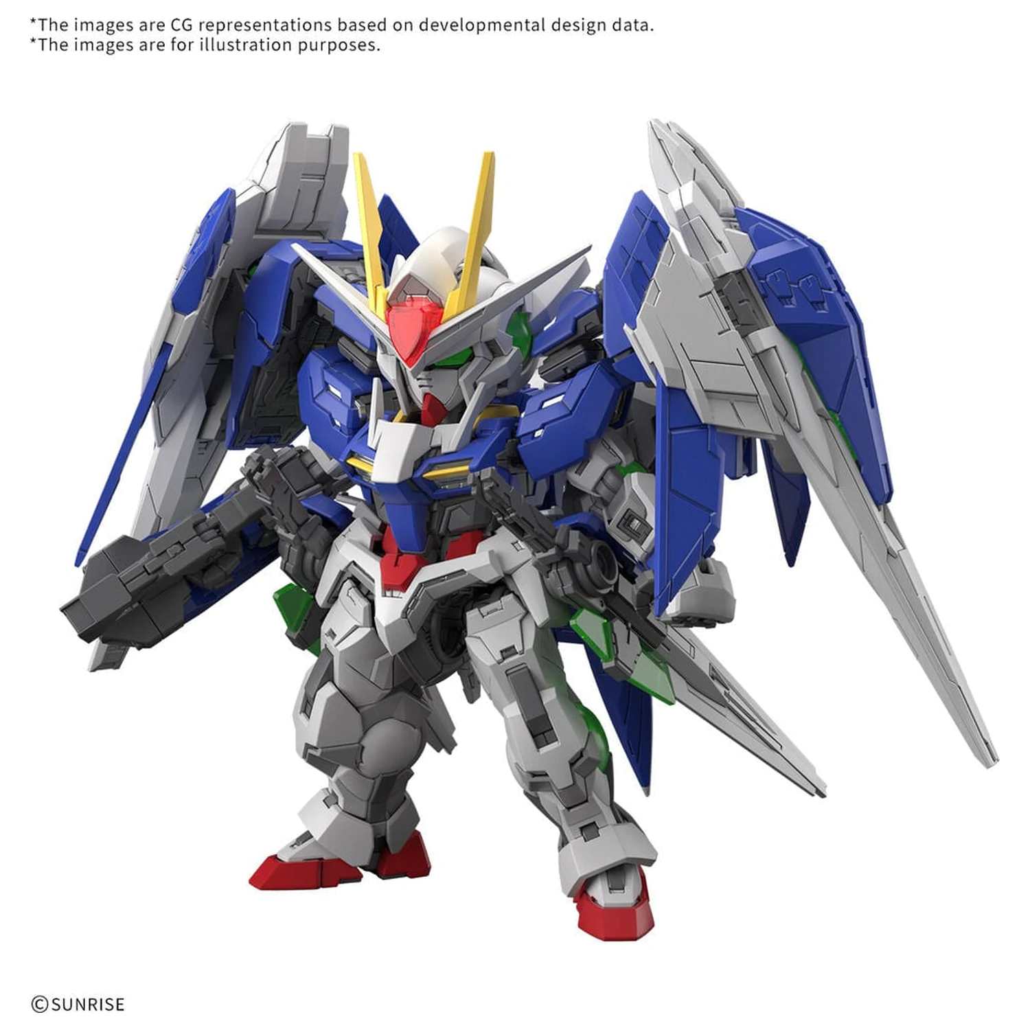 MGSD 00 Raiser Mobile Suit Gundam 00 Master Grade SD set de model poza produsului