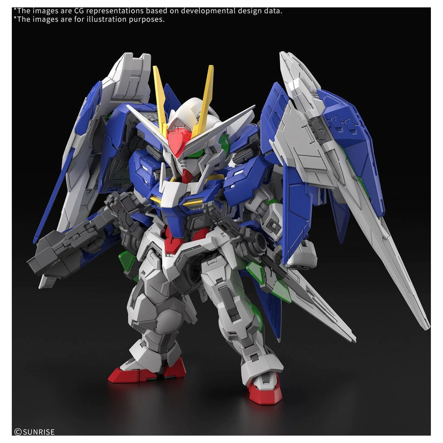 MGSD 00 Raiser Mobile Suit Gundam 00 Master Grade SD set de model poza produsului