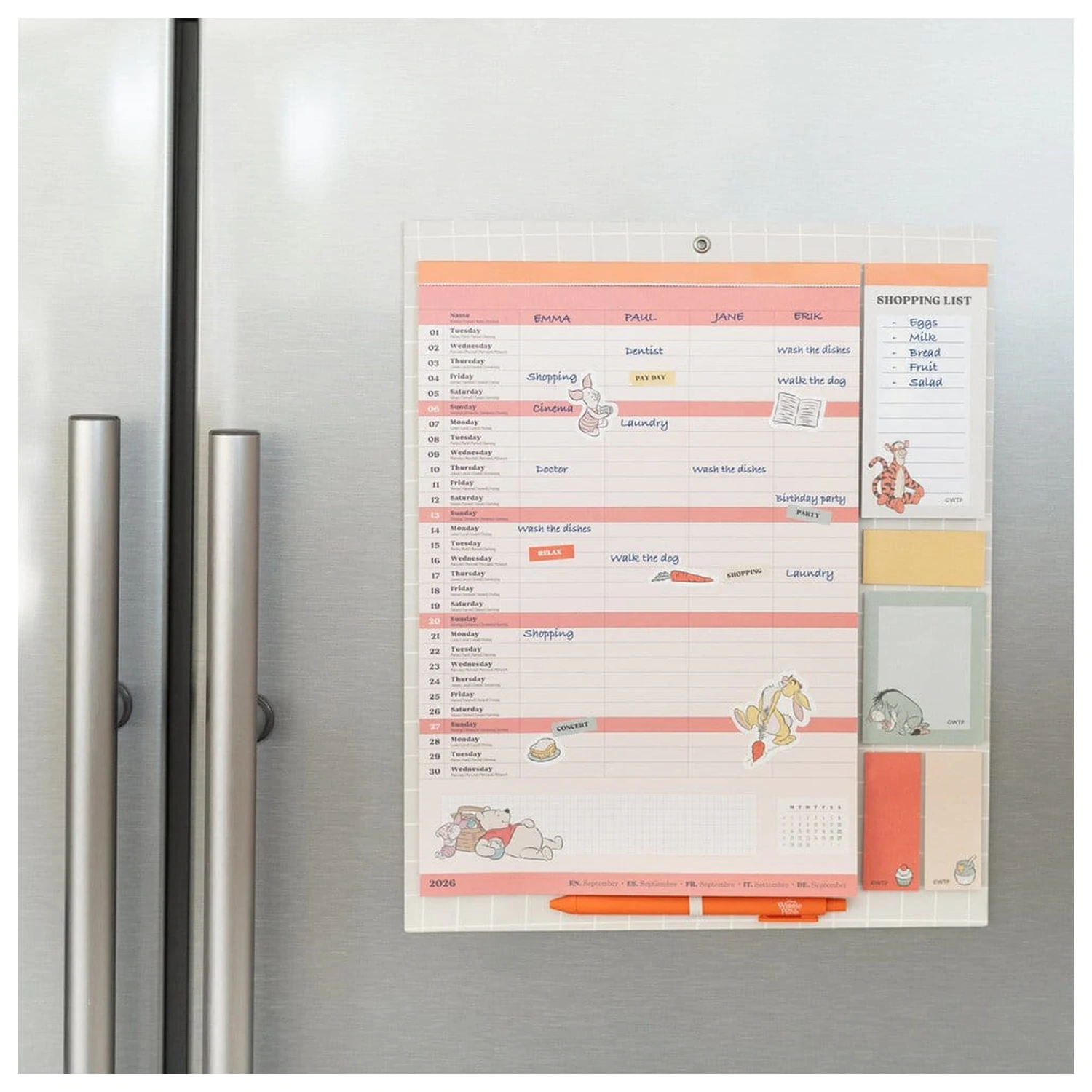 Winnie the Pooh Magnetic Planner 2026/27 30 x 35 cm poza produsului