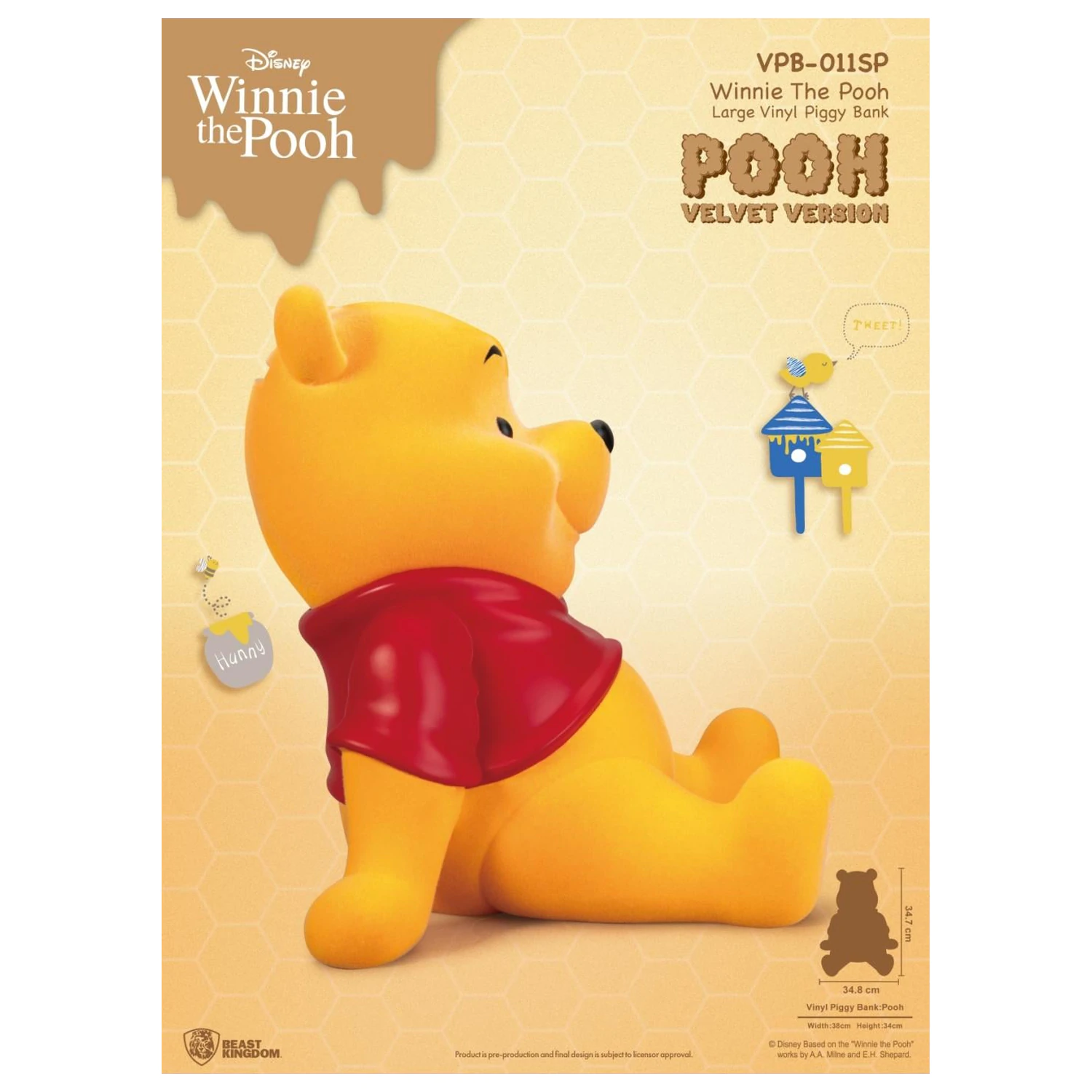 Pusculita Winnie the Pooh Winnie "Velvet Version" 34 cm poza produsului
