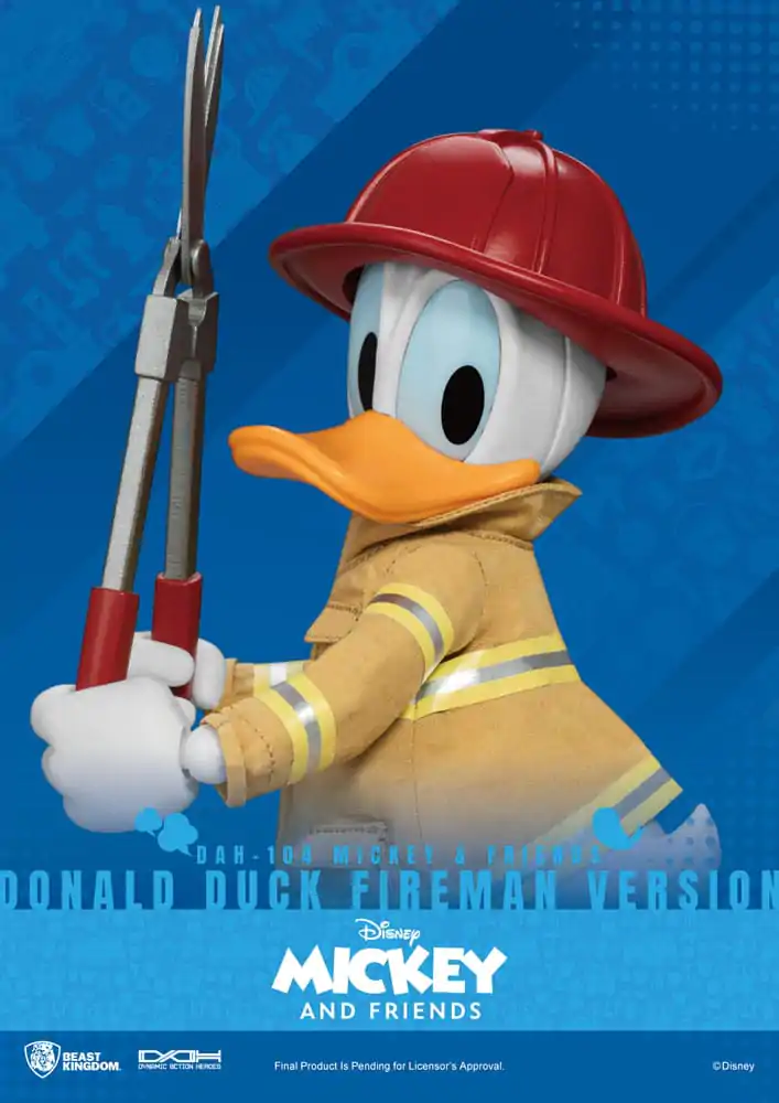 Mickey & Friends Dynamic 8ction Heroes Figurina de acțiune 1/9 Donald Duck Fireman Ver. 24 cm poza produsului