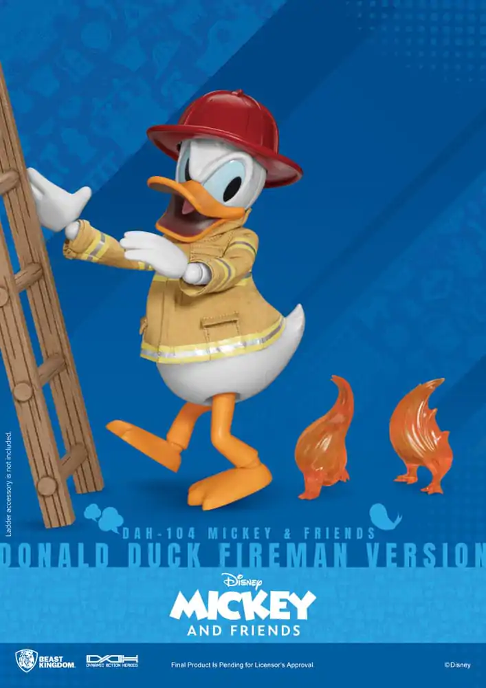 Mickey & Friends Dynamic 8ction Heroes Figurina de acțiune 1/9 Donald Duck Fireman Ver. 24 cm poza produsului
