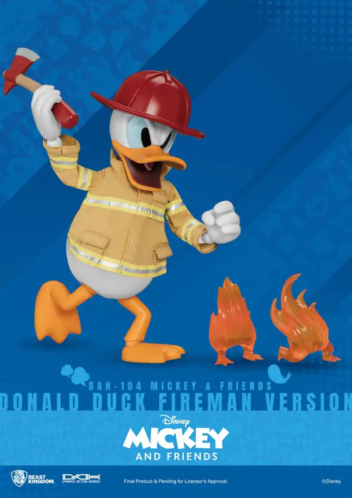 Mickey & Friends Dynamic 8ction Heroes Figurina de acțiune 1/9 Donald Duck Fireman Ver. 24 cm poza produsului