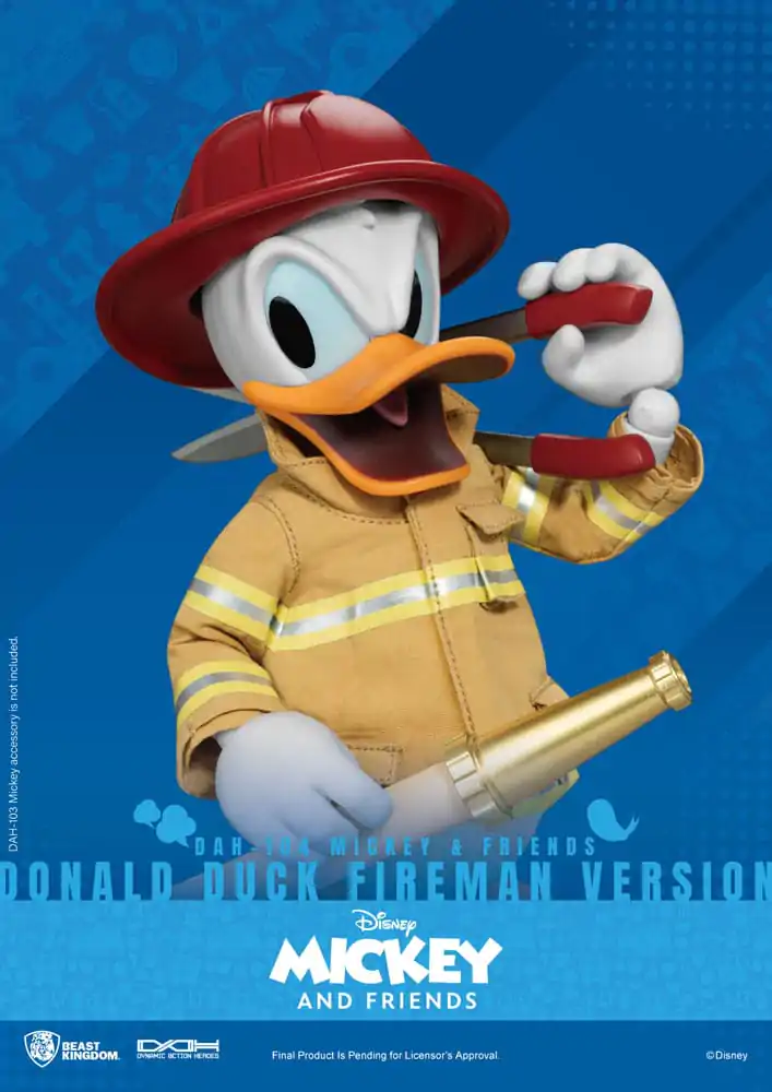 Mickey & Friends Dynamic 8ction Heroes Figurina de acțiune 1/9 Donald Duck Fireman Ver. 24 cm poza produsului