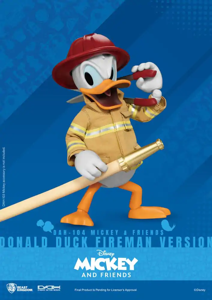 Mickey & Friends Dynamic 8ction Heroes Figurina de acțiune 1/9 Donald Duck Fireman Ver. 24 cm poza produsului