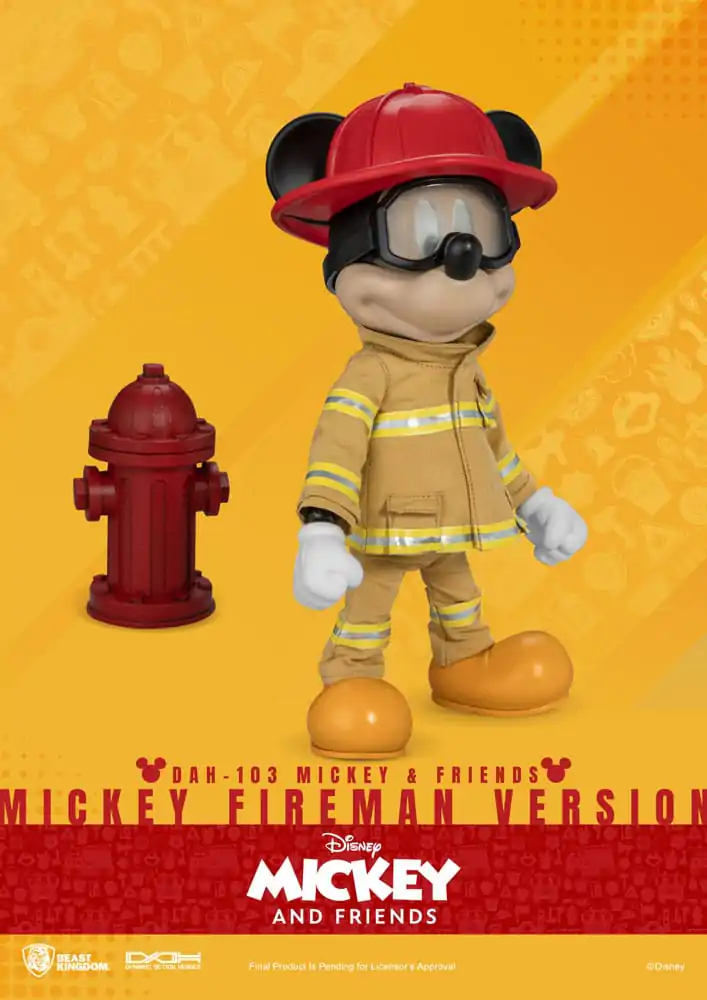 Figurină de acțiune Mickey & Friends Dynamic 8ction Heroes 1/9 Mickey Pompier Ver. 24 cm poza produsului