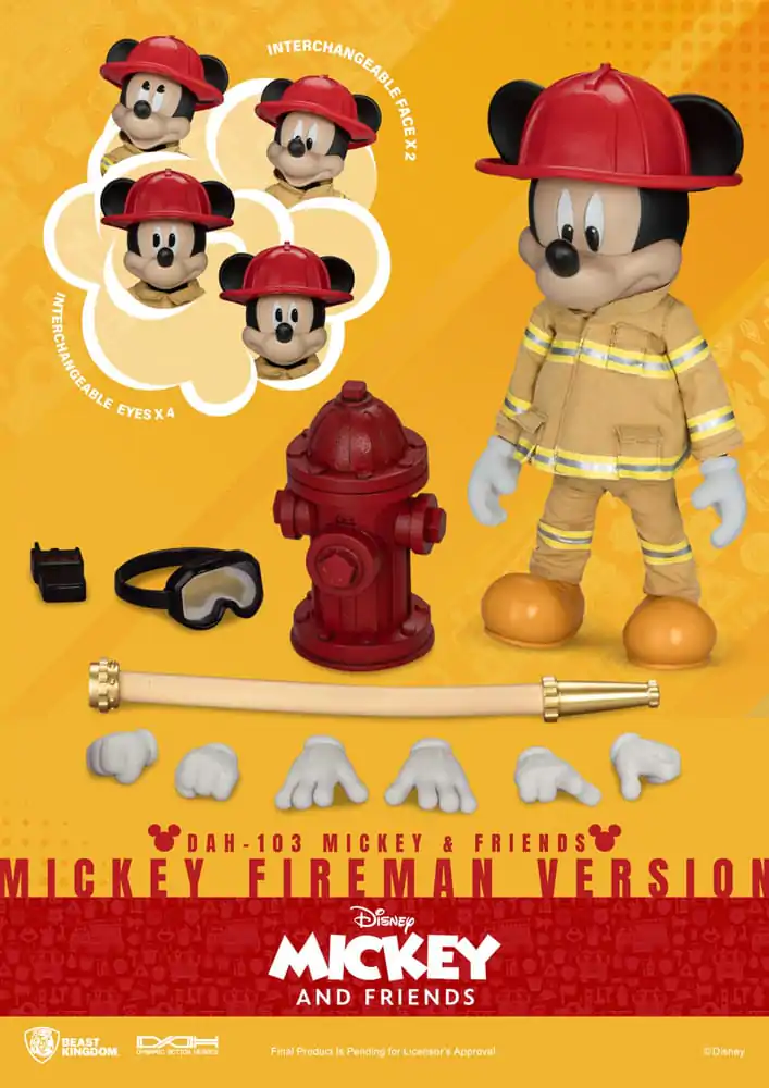 Figurină de acțiune Mickey & Friends Dynamic 8ction Heroes 1/9 Mickey Pompier Ver. 24 cm poza produsului