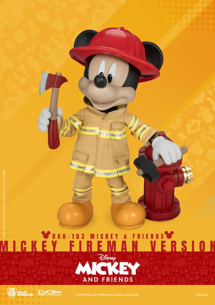 Figurină de acțiune Mickey & Friends Dynamic 8ction Heroes 1/9 Mickey Pompier Ver. 24 cm poza produsului