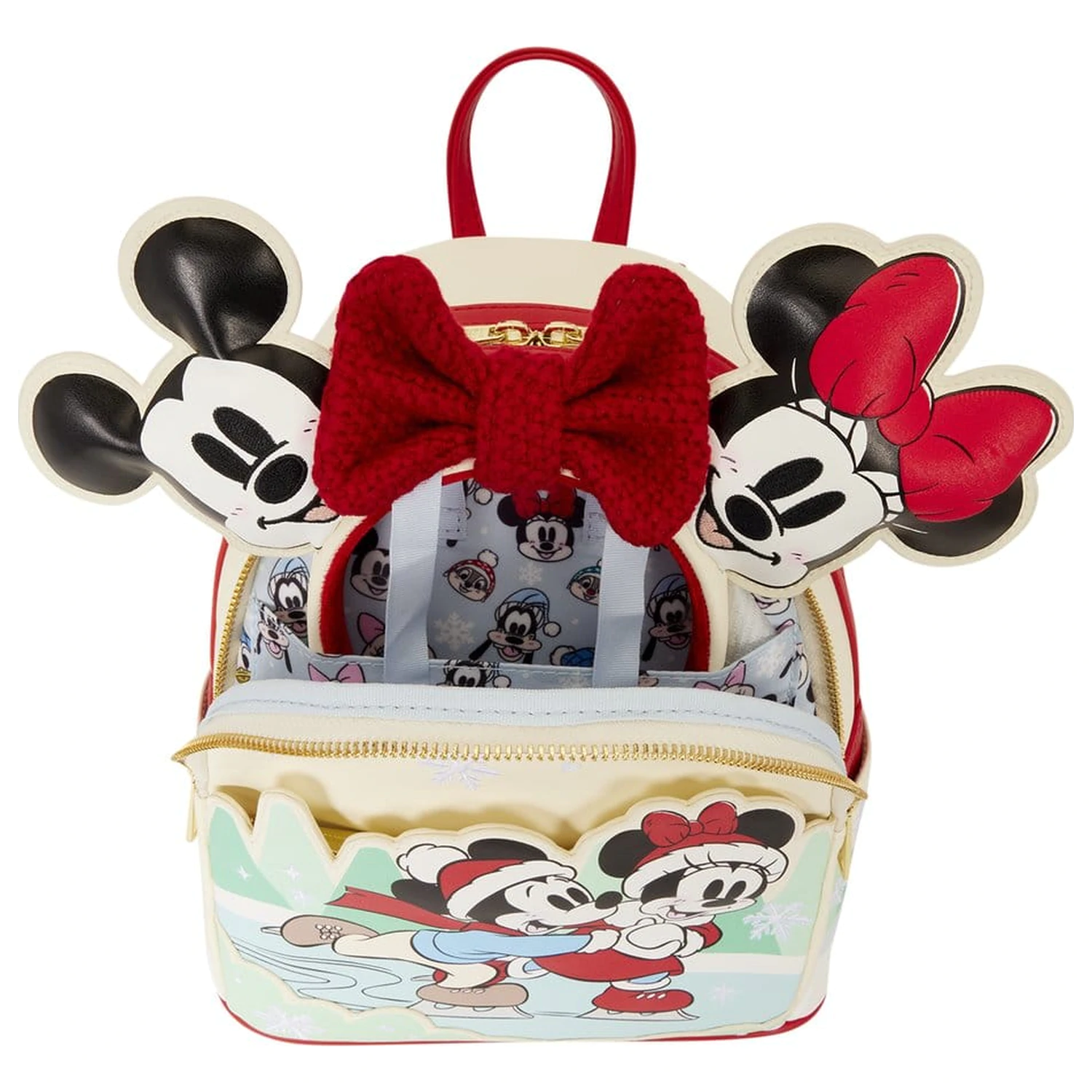 Rucsac mini Mickey & Friends by Loungefly cu suport pentru bentita Ice Skating poza produsului