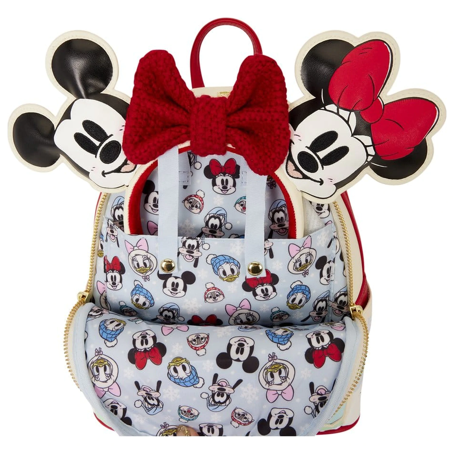 Rucsac mini Mickey & Friends by Loungefly cu suport pentru bentita Ice Skating poza produsului