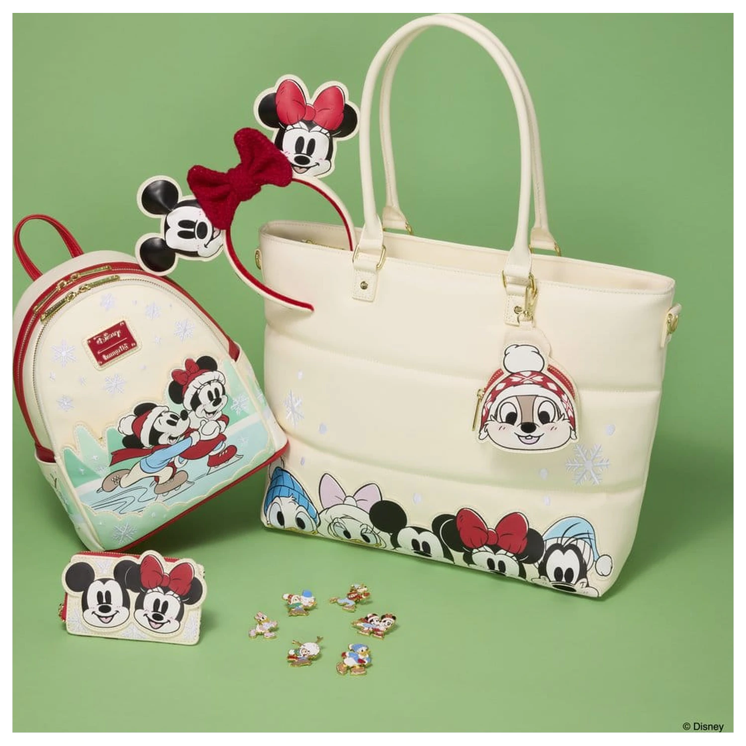 Rucsac mini Mickey & Friends by Loungefly cu suport pentru bentita Ice Skating poza produsului
