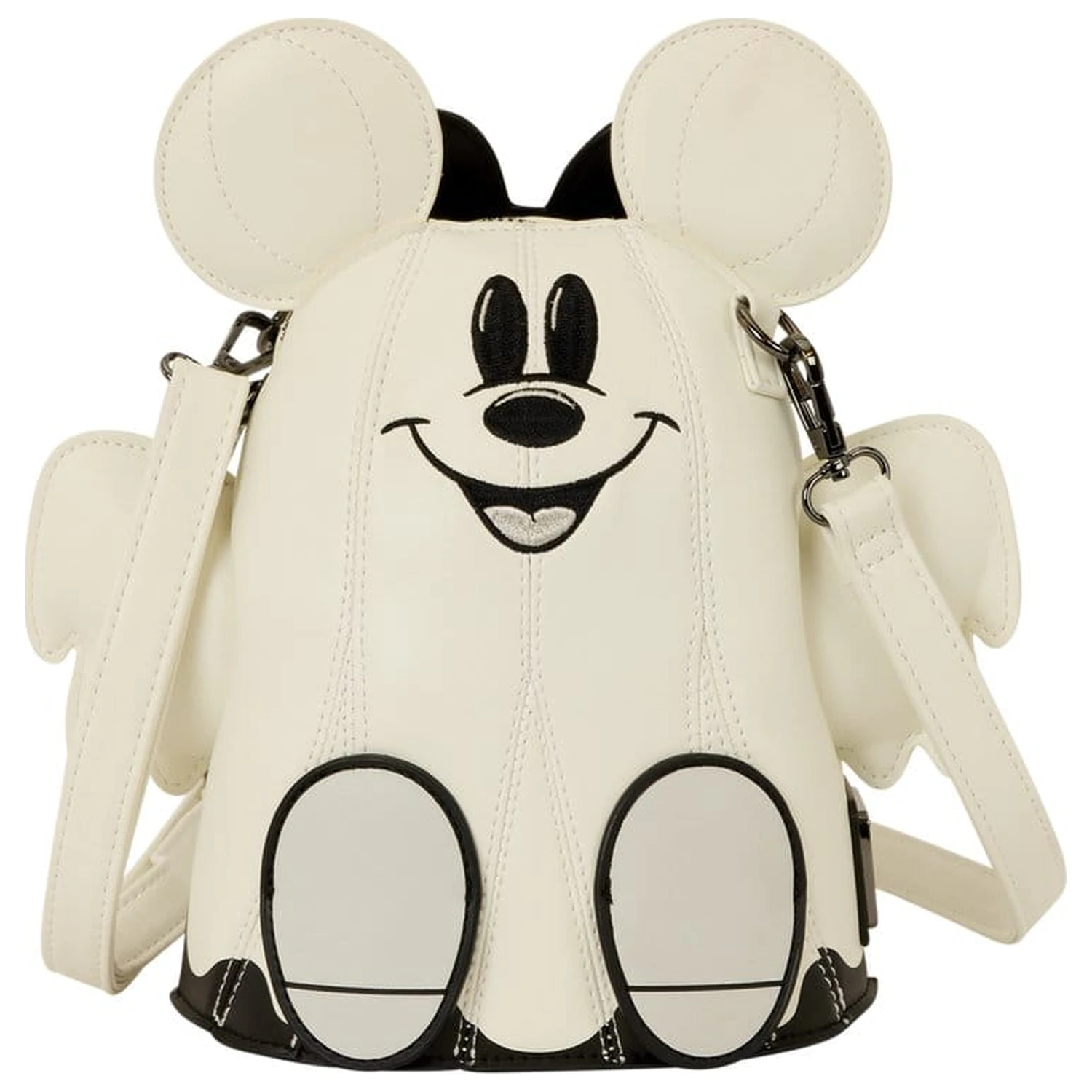 Mickey & Minnie by Loungefly Geanta crossbody in forma de fantoma cu stralucire poza produsului