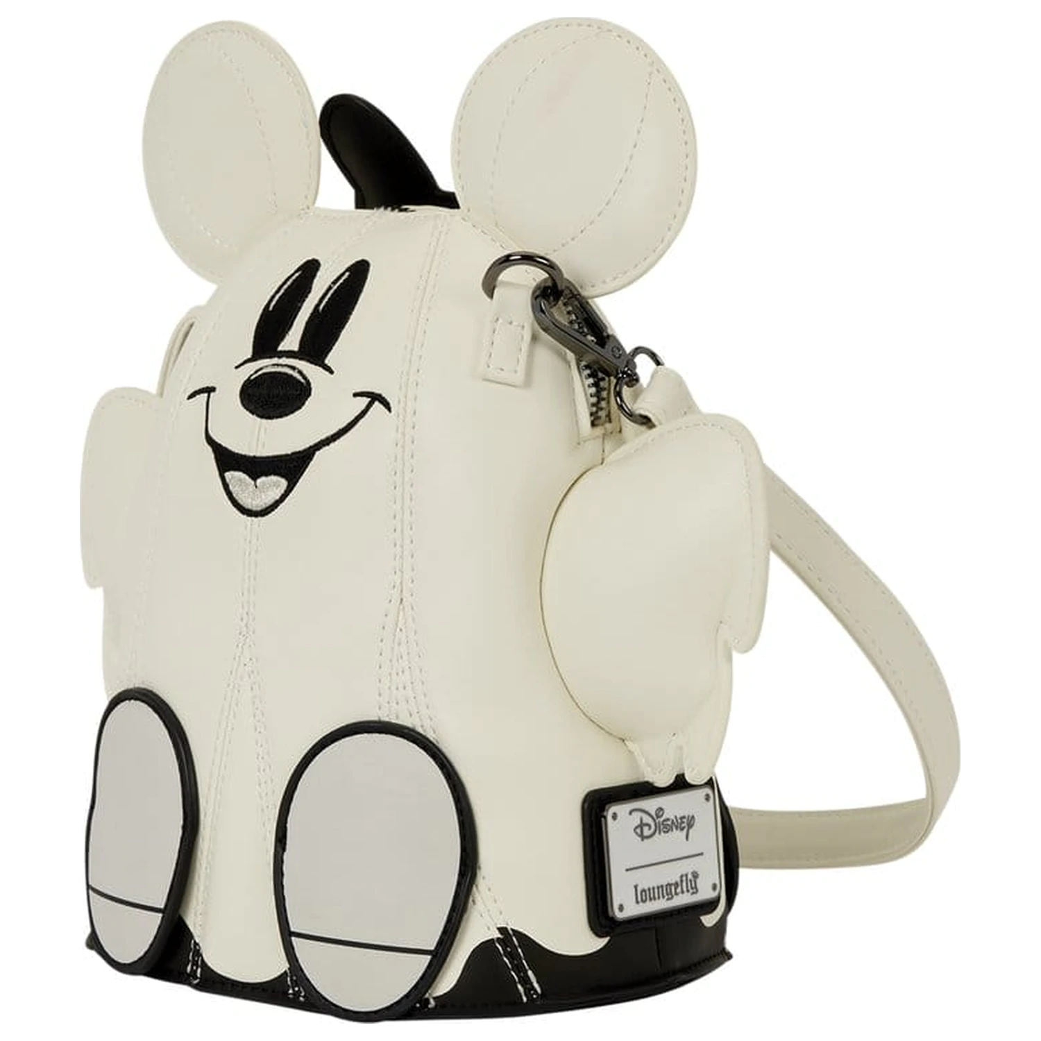 Mickey & Minnie by Loungefly Geanta crossbody in forma de fantoma cu stralucire poza produsului