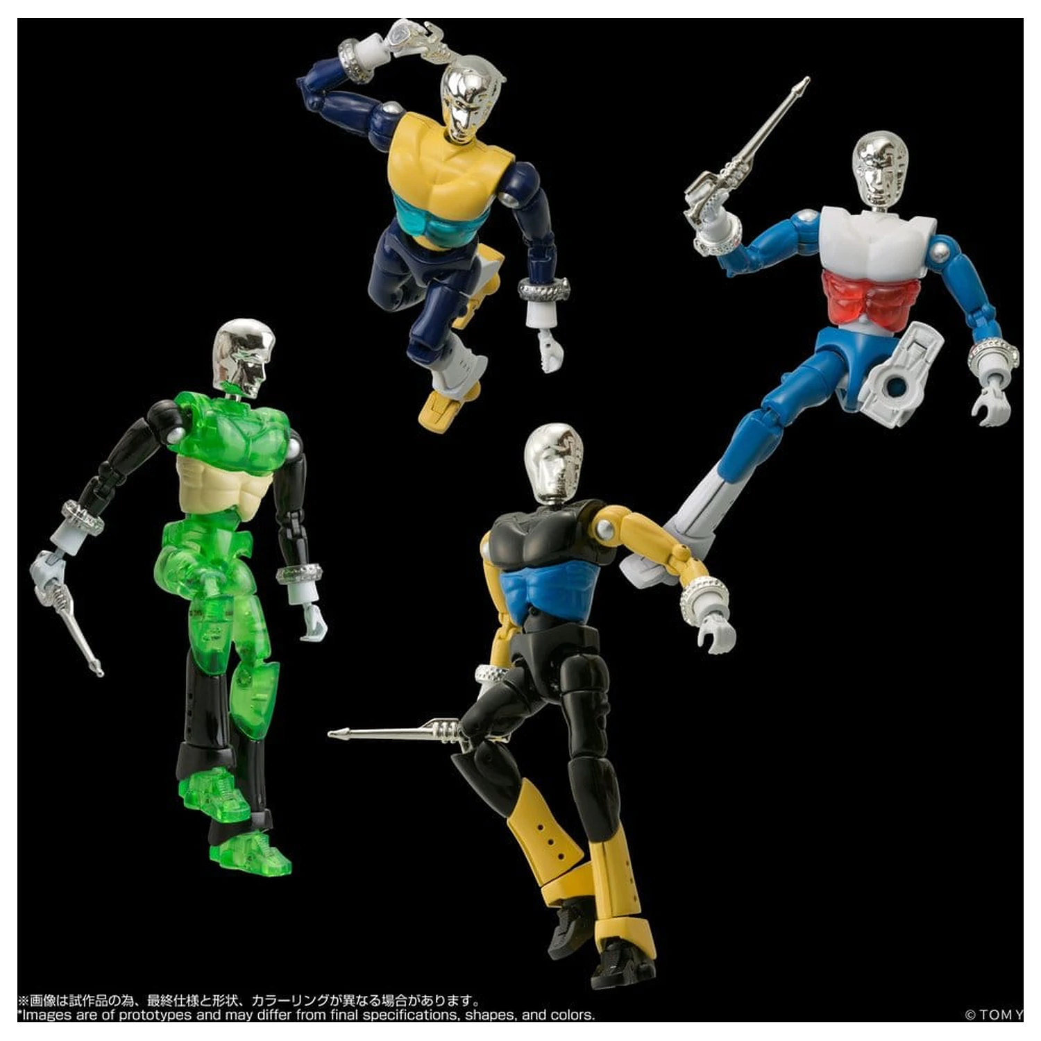 Set 4 figurine de actiune Microman Legacysoul SPYM M14X poza produsului