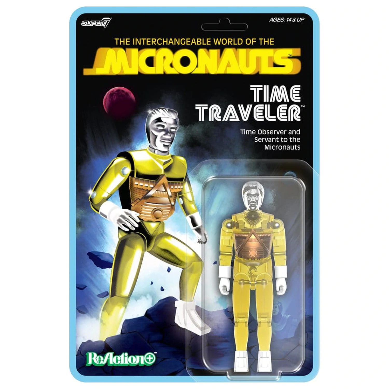 Micronauts ReAction+ Action Figure Wave 03 Time Traveler (Translucent Yellow) 10 cm     poza produsului
