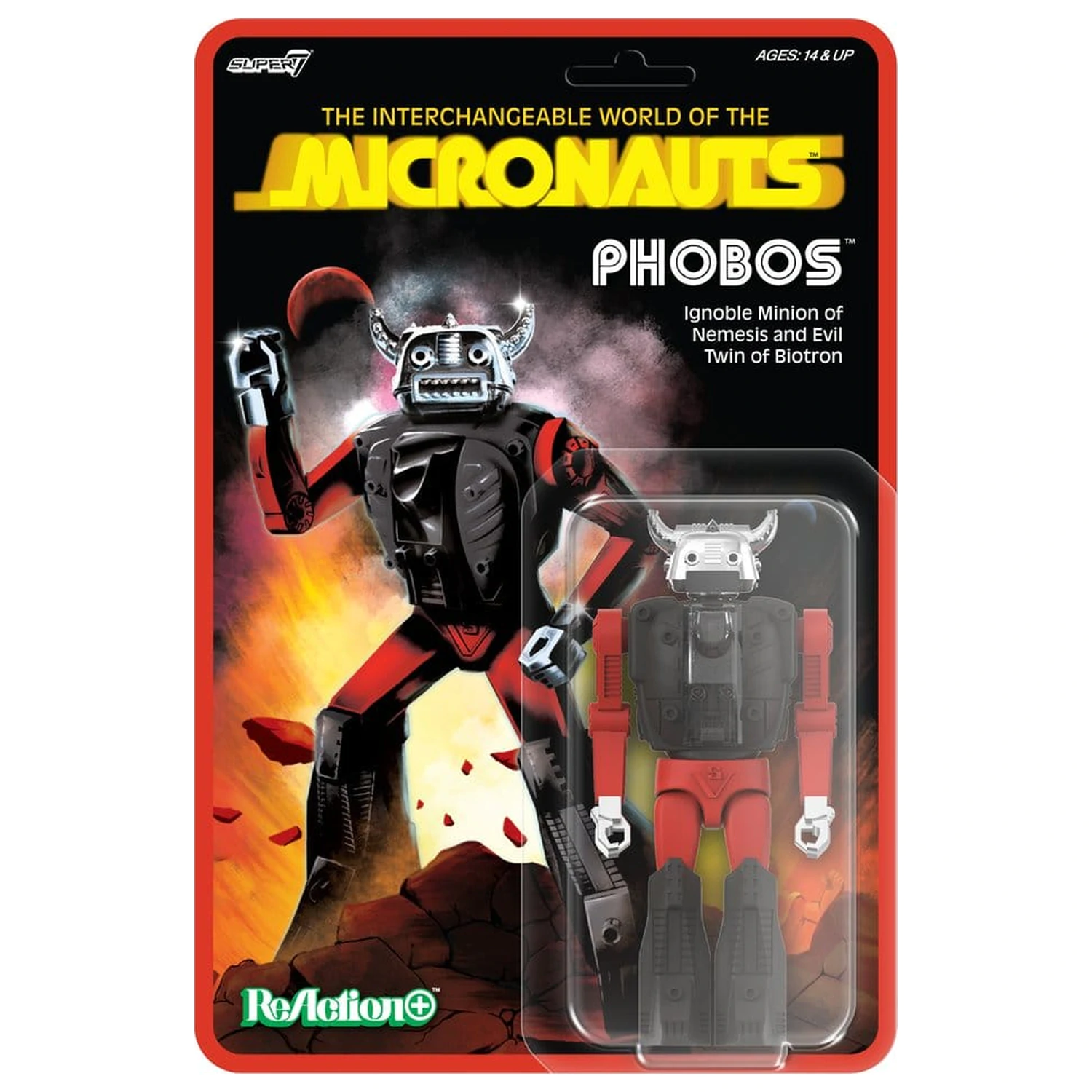 Micronauts ReAction+ Figurina de actiune Val 04 Phobos poza produsului