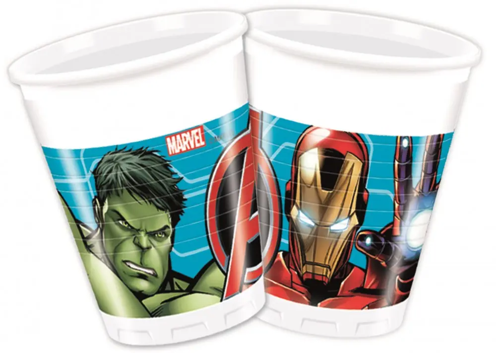 Mighty Avengers pahare din plastic pachet de 8 200 ml poza produsului
